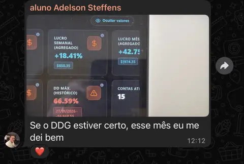 Print de WhatsApp de aluno